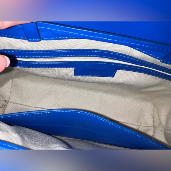 Mansur Gavriel Lady Bag $695 Royal Blue Vegetable Tanned Leather Like New - Picture 14 of 15